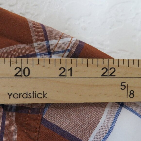 Levi's* Men's Short Sleeve Button Down Curved Hem Pocket Plaid Shirt~ XXL - Picture 6 of 11